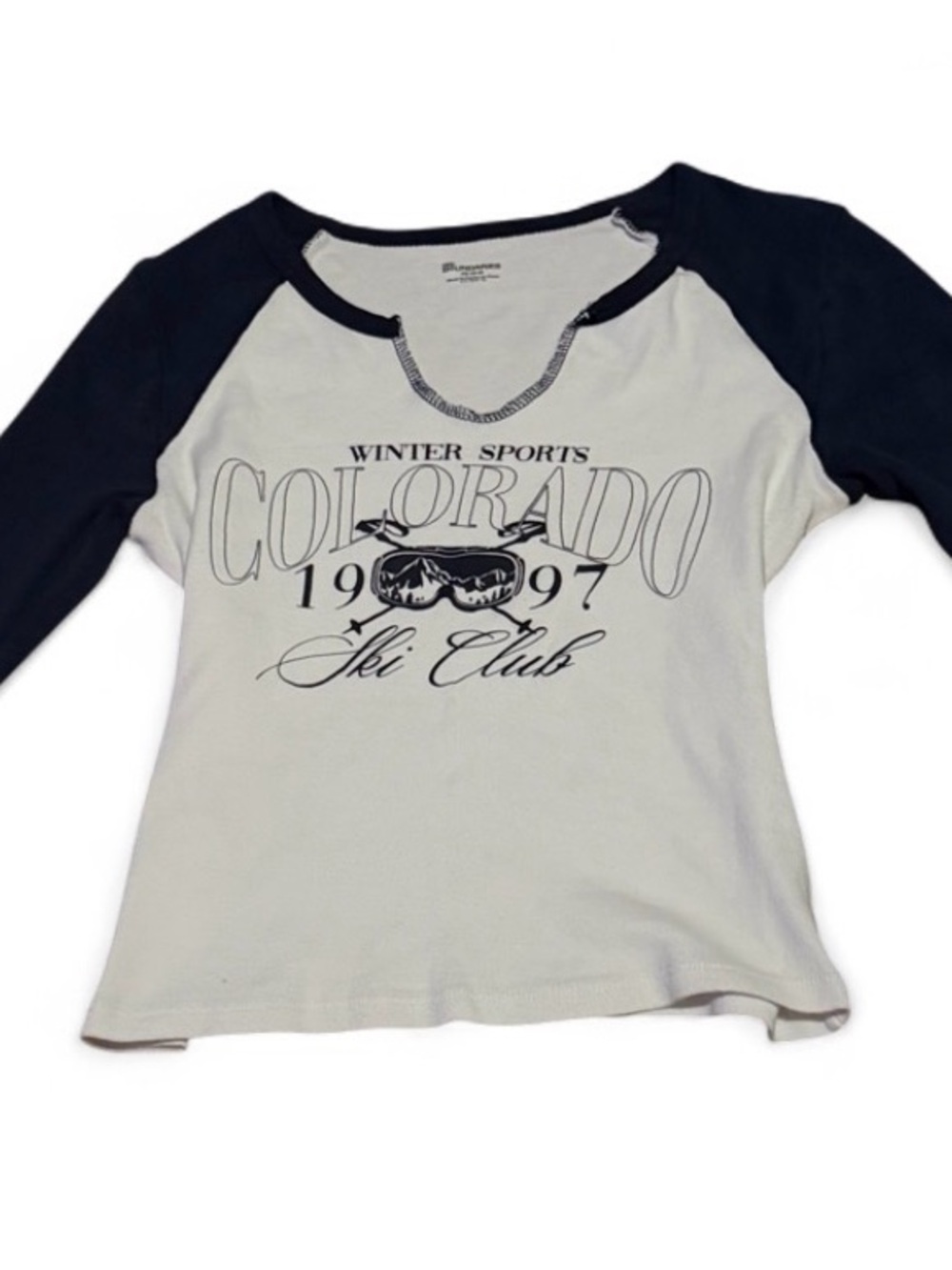 No Boundaries Colorado Ski Club Raglan Long Sleeve Tee